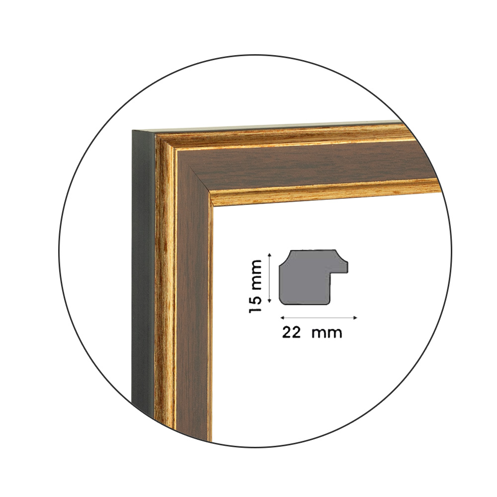 Ramă Bruna Gold | 2,2 cm